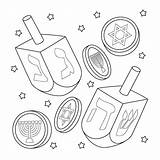 Dreidel And Menorah Coloring Pages sketch template