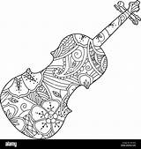 Violin Coloring Pages sketch template