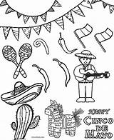 Printable Cinco de Mayo Coloring Pages For Kids sketch template