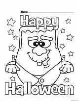 Halloween Monster Coloring Pages Printable Sketch Page sketch template