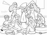 Sleepover Coloring Pages At GetDrawings  Free Download sketch template