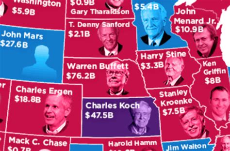 Map Shows the Richest Person in Every State (2017)