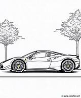 Ferrari 458 coloring Page Download Or Print For Free sketch template