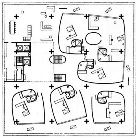 Archive of Affinities | Le corbusier, Diseños de edificios, Planimetria