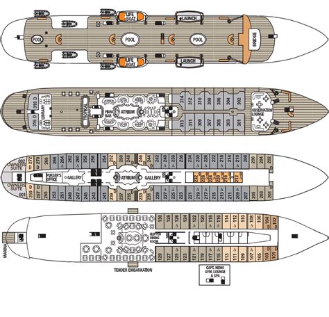 Royal Clipper Deck Plans | CruiseInd