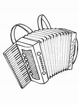 Accordion coloring Pages sketch template