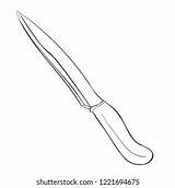 Coloring Knife Cutting Food Handle Vector Stock Royalty Free  sketch template