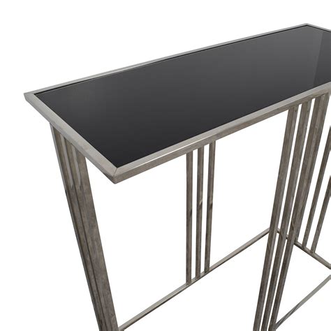 73% OFF - Marshalls Homegoods Black and Silver Console Entryway Table / Tables