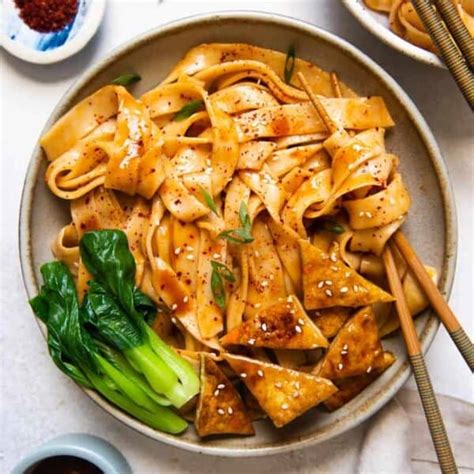 Easy Homemade Noodles with Spicy Peanut Sauce | Healthy Nibbles by Lisa Lin