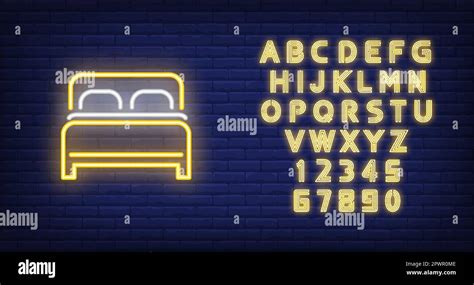 Double bed neon sign Stock Vector Image & Art - Alamy