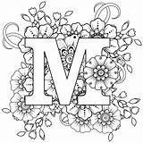 Letter M Coloring Page sketch template