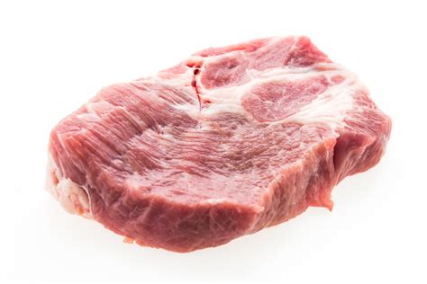 Raw pork meat isolated