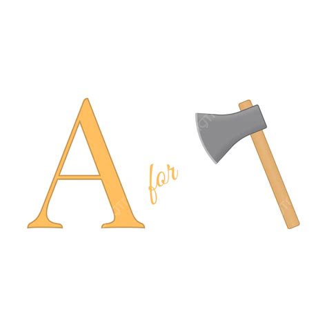 English Alphabet A Is For Axe Vector Illustration, English Alphabet, A For Axe, English Letter A ...