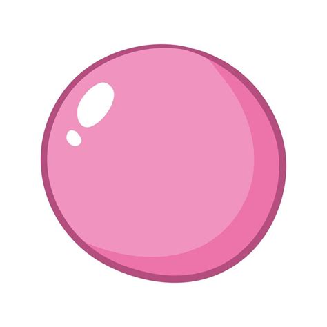 Pink soap bubble. Cartoon bubble gum vector doodle illustration 4872201 ...