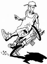 Bmx Coloring Whip Pages Tail Drawing Bike Ausmalbilder Zum Ausmalbild  sketch template