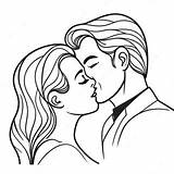 Romantic Couple Kiss Coloring Page  Pagescom sketch template