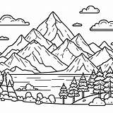 Print Mountain coloring Page  Download Or Color Online For Free sketch template