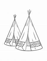 Premium Vector  Native American Indian Tepee Isolated coloring sketch template
