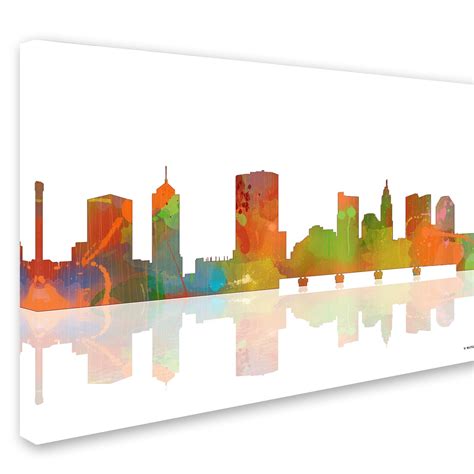 Trademark Art Columbus Ohio Skyline II by Marlene Watson Graphic Art on Wrapped Canvas | Wayfair