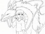 Spirited Away Haku Dragon Anime Coloring Pages sketch template