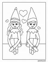Christmas Elf Coloring Pages sketch template