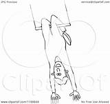 Coloring Trapeze Artist Dibujo Clipart Horse Pages Trapecista Cliparts  sketch template