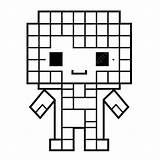 Minecraft Pixel Coloring Pages sketch template