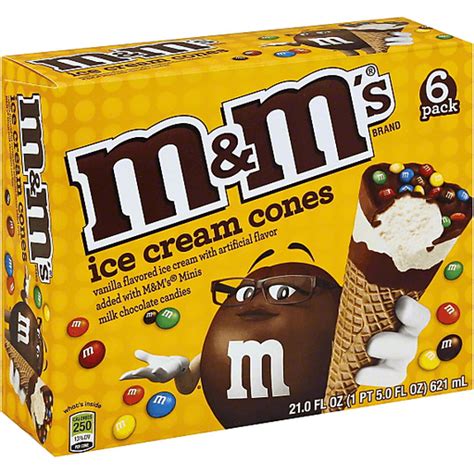 M&M's® Vanilla Ice Cream Cones 6 ct. Box | Ice Cream Cones & Toppings ...