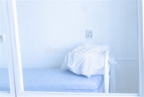 Isolated Hospital Room with a Bed and Medical Equipment in the Hospital. Patient Room in ...