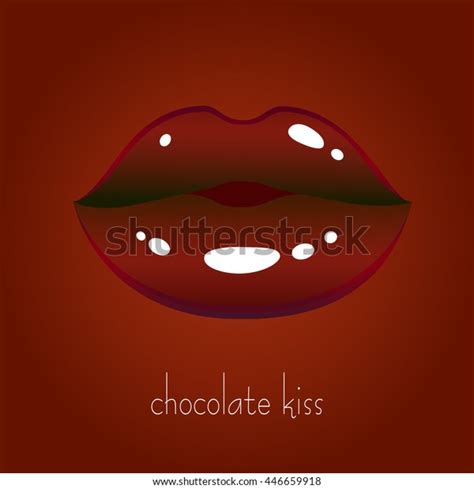 Poster Chocolate Kiss Vector Illustration Tempting Stock Vector ...