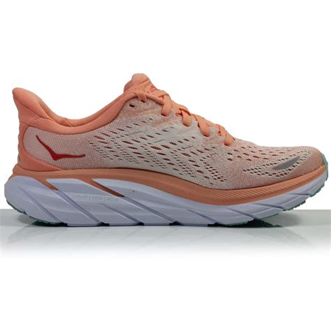 Hoka One One Clifton 8 Women's Running Shoe - Cantaloupe/Silver Peony | The Running Outlet