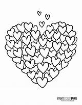 100  Printable heart coloring pages A Huge Collection Of hearts For sketch template