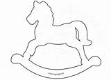 Printable Rocking Horse Template  Coloring Page sketch template