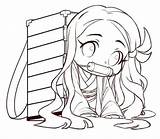 Nezuko Kamado Chibi Coloring Pages  Cool sketch template