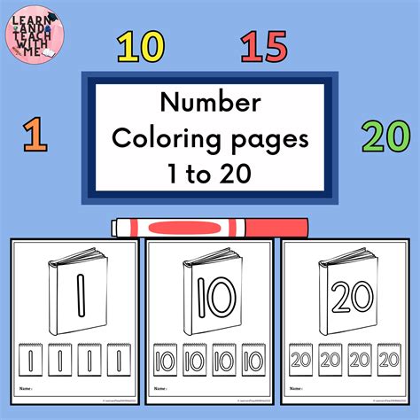 Free Coloring Pages Numbers 1 20