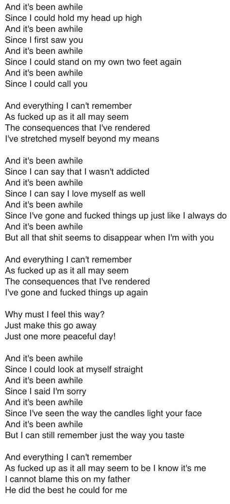 Staind.....It's Been Awhile Staind Lyrics, Life Lyrics, Great Song ...