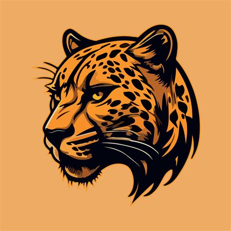 Jaguar head mascot esport logo vector illustration with isolated ...