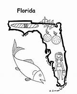 USA Printables Florida Outline Shape Map coloring Page  State Of sketch template