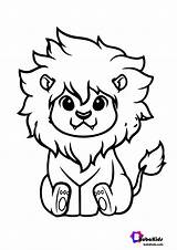 Cute Lion Coloring Pages For Kids sketch template