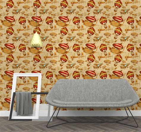 Dining Room Vintage Wallpaper - TenStickers