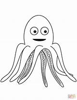 Cartoon Octopus coloring Page  Free Printable Coloring Pages sketch template