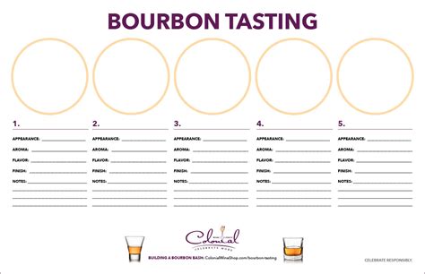 Printable Bourbon Tasting Sheet