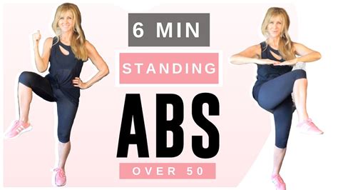 6 Minute Standing Abs Indoor Workout Over 50 | Low Impact! - YouTube