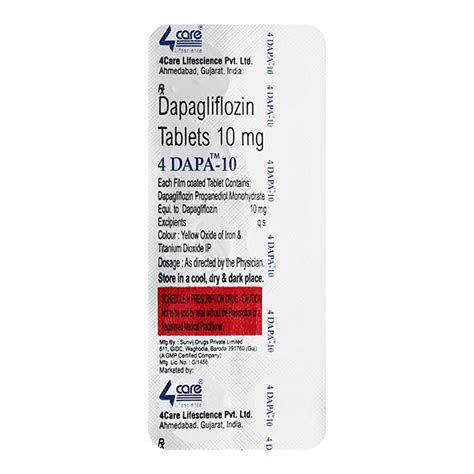 4 DAPA 10 Tablet 10's : Price, Uses, Side Effects | Netmeds