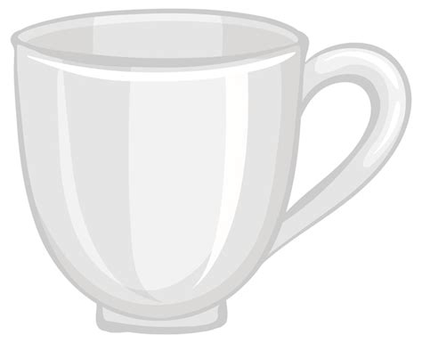 Free Vector | An empty tea cup isolated on white background