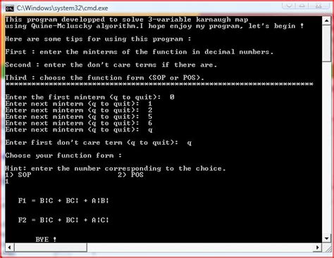 Karnaugh Map Minimizer (Three Variables) - CodeProject