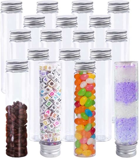 Amazon.com: clear plastic storage tubes with caps