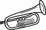 Simple Trumpet Coloring Pages sketch template
