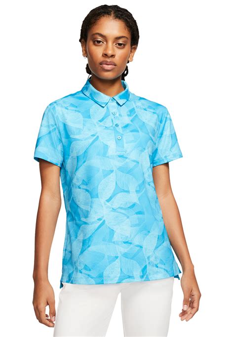 Nike Women's Dri-FIT UV Fairway Floral Print Golf Shirts