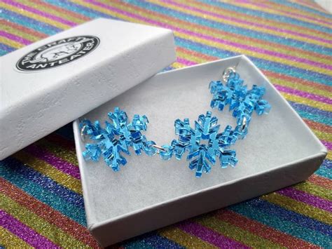 Snowflake Necklace,snowflake Jewelry,snowflake,statement Necklace,acrylic Necklace,lasercut ...